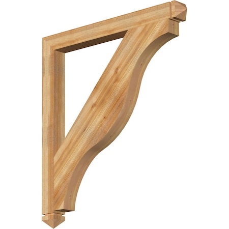 Funston Arts & Crafts Rough Sawn Bracket, Western Red Cedar, 4W X 44D X 48H